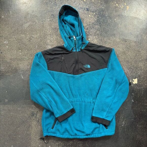 Vintage 90s The North Face Men’s Blue Fleece 1/4 Zip Up Jacket 100% Polyester - Picture 1 of 16